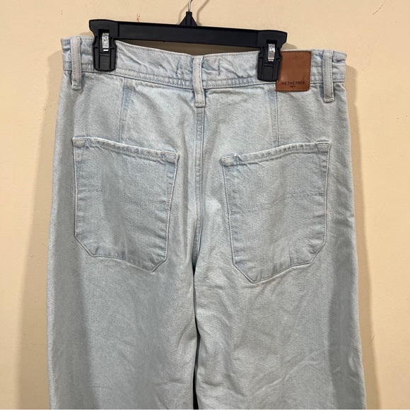 Free people We The Free Ultra Wide Leg Jeans cropped high waisted 28 light wash - Picture 9 of 12
